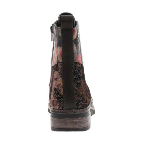 Bottines multicolores à talon décroché bas avec zip et des lacets ronds - Image 6