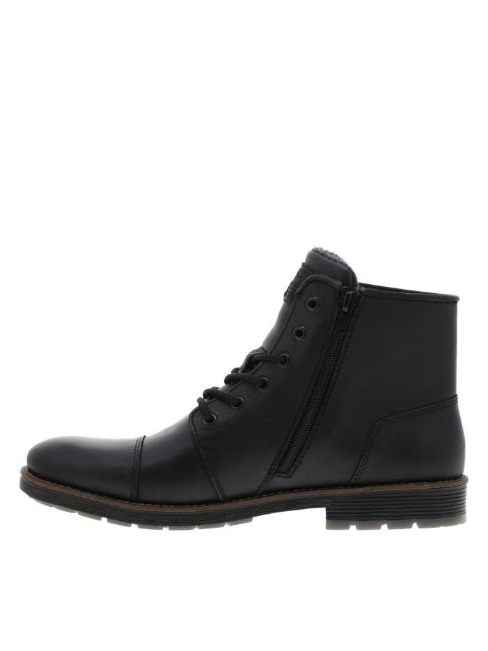 Bottines en cuir noires à...