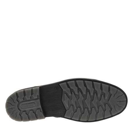 Bottines en cuir noires à talon décroché bas avec des lacets et un zip latéral - Image 5