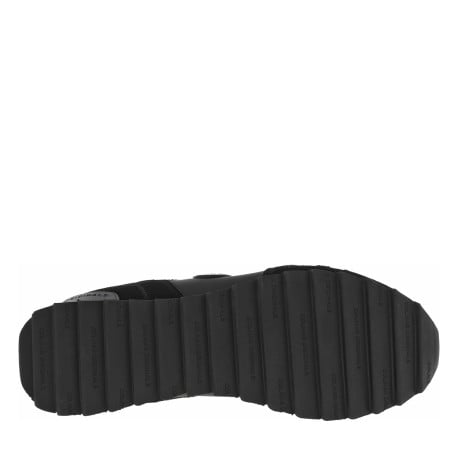 Baskets noires à talon plat avec semelle épaisse et des lacets plat - Image 6