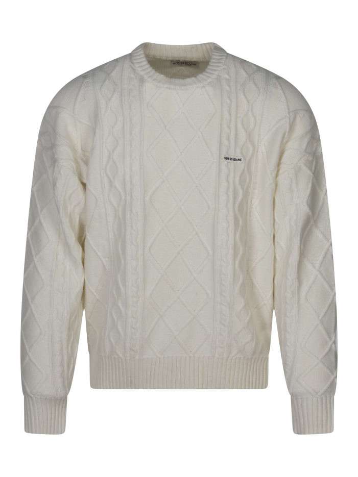 Pull écru en maille...