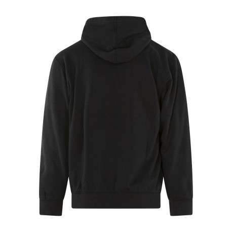 Sweat zippé en coton mélangé noir uni coupe ajustée et doublure motif camouflage - Image 2