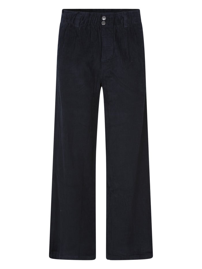 Pantalon en coton marine...