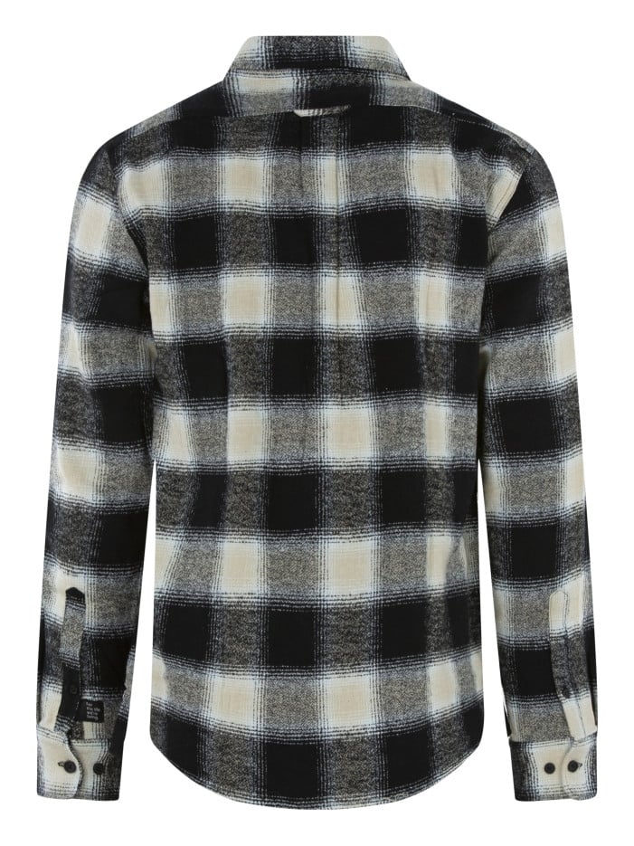 Chemise en coton noire à...