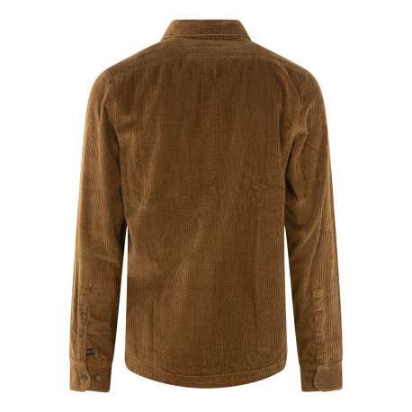 Chemise en coton camel unie coupe regular fit avec un col à revers - Image 2