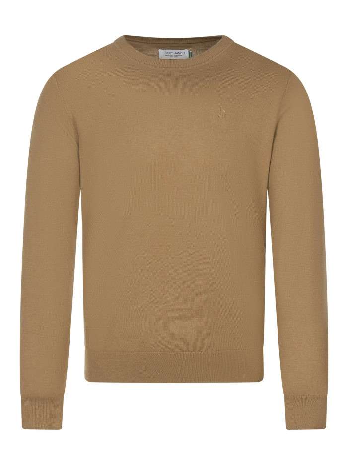 Pull en coton mélangé camel...