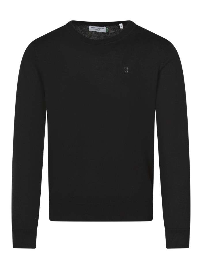 Pull en coton mélangé noir...