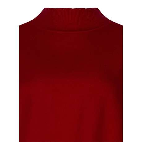 Pull rouge uni coupe ajustée avec un col roulé et des manches longues - Image 3