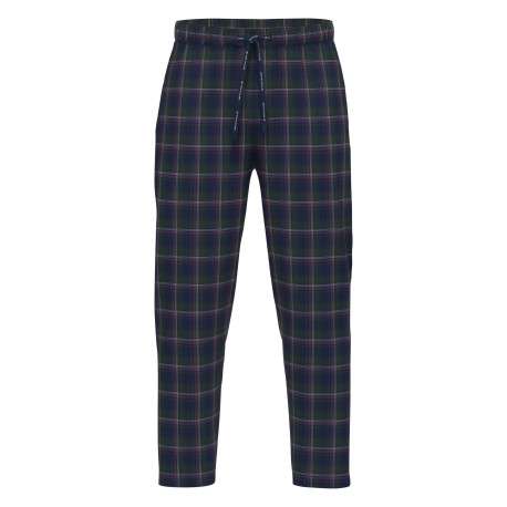Pantalon de pyjama en coton marine coupe ample avec un cordon de serrage