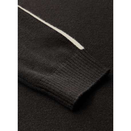 pull grey white uni coupe ajustée col rond à manches longues - Image 2