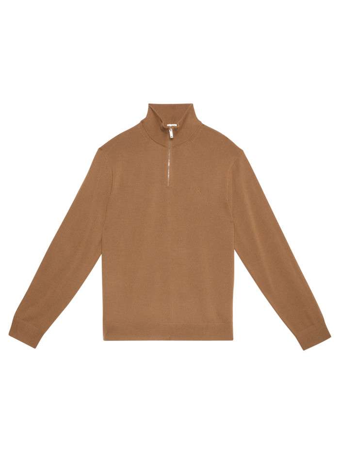 Pull en laine camel uni...