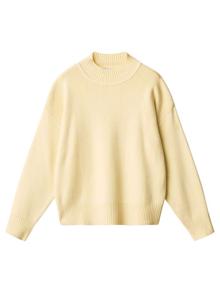 Pull jaune en maille...