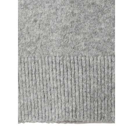 Robe courte grise effet lainage pourvue d'un col roulé et de manches longues - Image 2