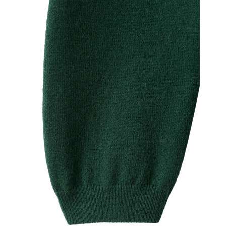 Robe verte coupe ample pourvue d'un col rond et de manches longues - Image 2