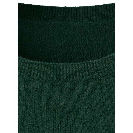 Robe verte coupe ample pourvue d'un col rond et de manches longues - Image 3