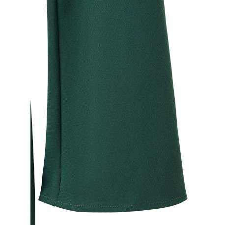 Robe courte verte coupe droite pourvue d'un col bateau et de manches longues - Image 4