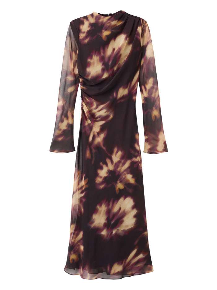 Robe longue multicolore en...