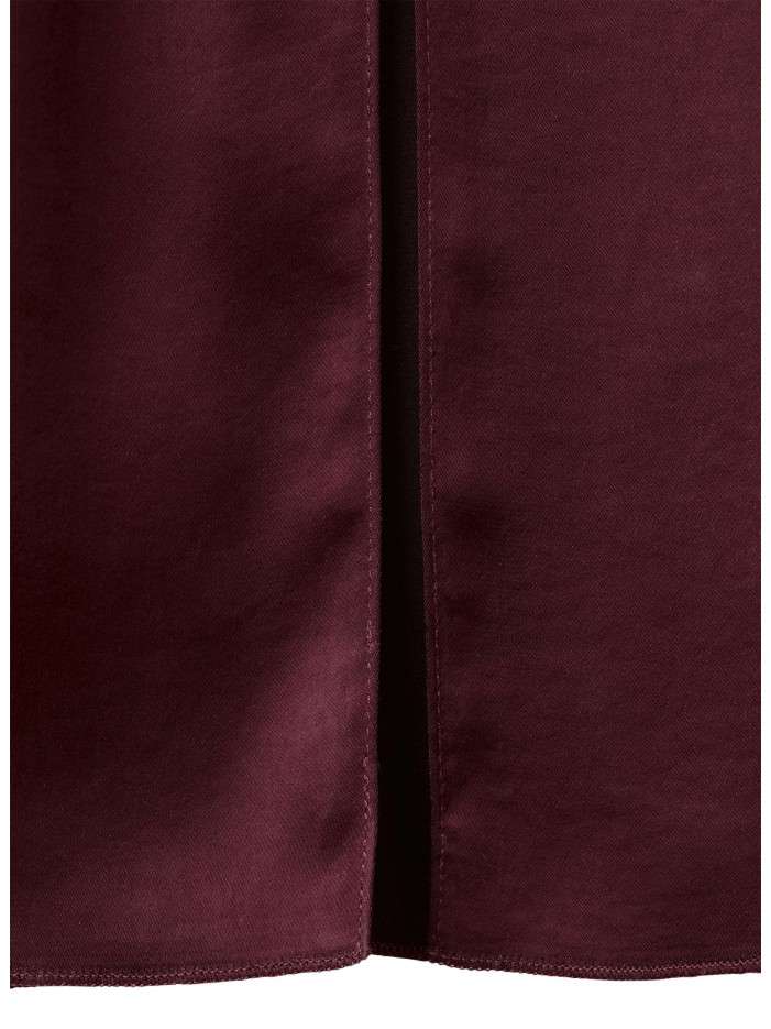 Robe De Soirée Longue Bordeaux Buste Satiné Col Bateau Tulle - Taille 38, Neuve