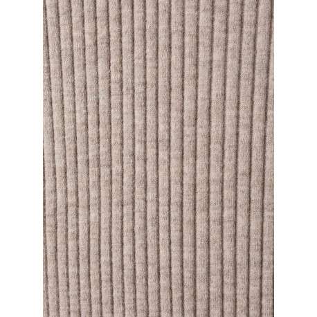 Robe longue beige pourvue d'un col montant et de manches longues - Image 6