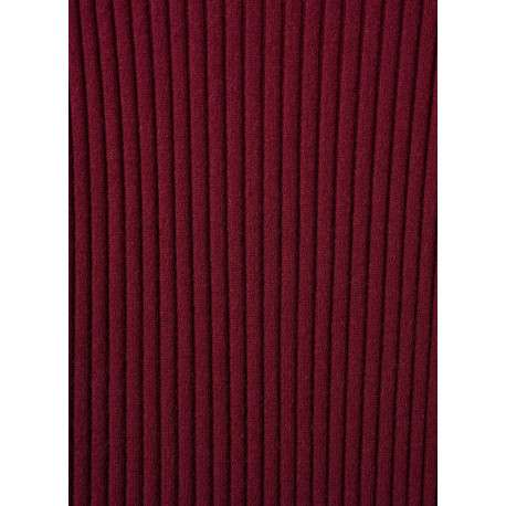 Robe longue bordeaux pourvue d'un col montant et de manches longues - Image 7