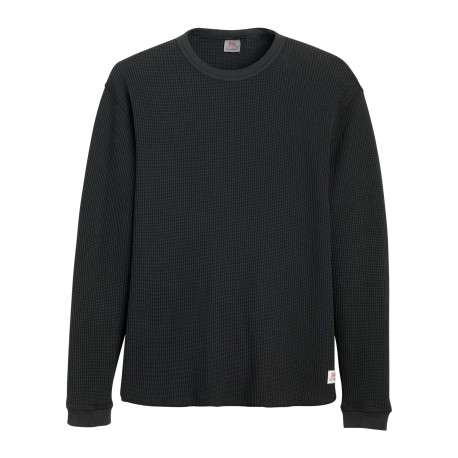 Pull en coton anthracite en maille effet gaufrée pourvu d'une coupe droite