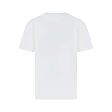 Lot de 2 T-shirt blancs uni avec une coupe droite et un col rond - Image 2