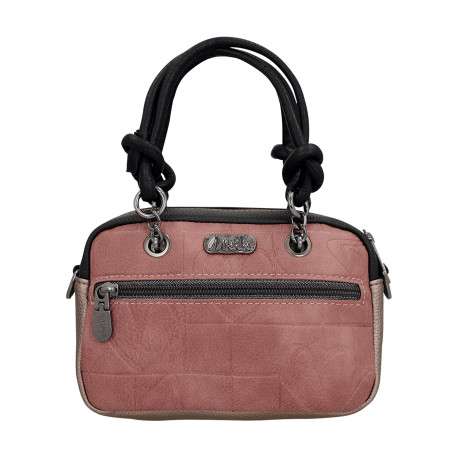 Sac à main multicolore pourvu de motifs exclusifs et d'une bandoulière amovible - Image 3