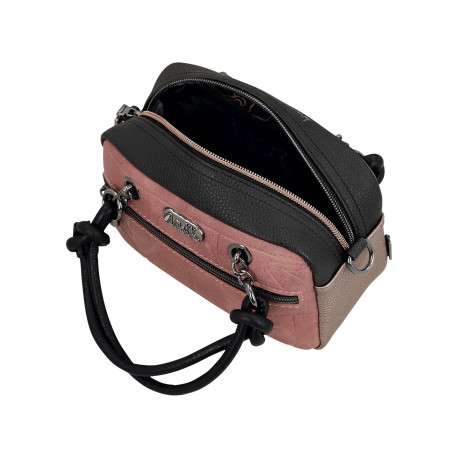 Sac à main multicolore pourvu de motifs exclusifs et d'une bandoulière amovible - Image 5