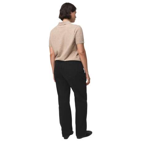 Jean en coton noir coupe droite pourvu de passants pour la ceinture - Image 4