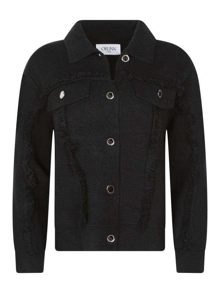 Gilet noir uni à coupe...