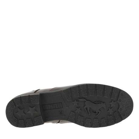 Boots bronze à talon décroché bas avec un zip et un soufflet élastiqué - Image 5
