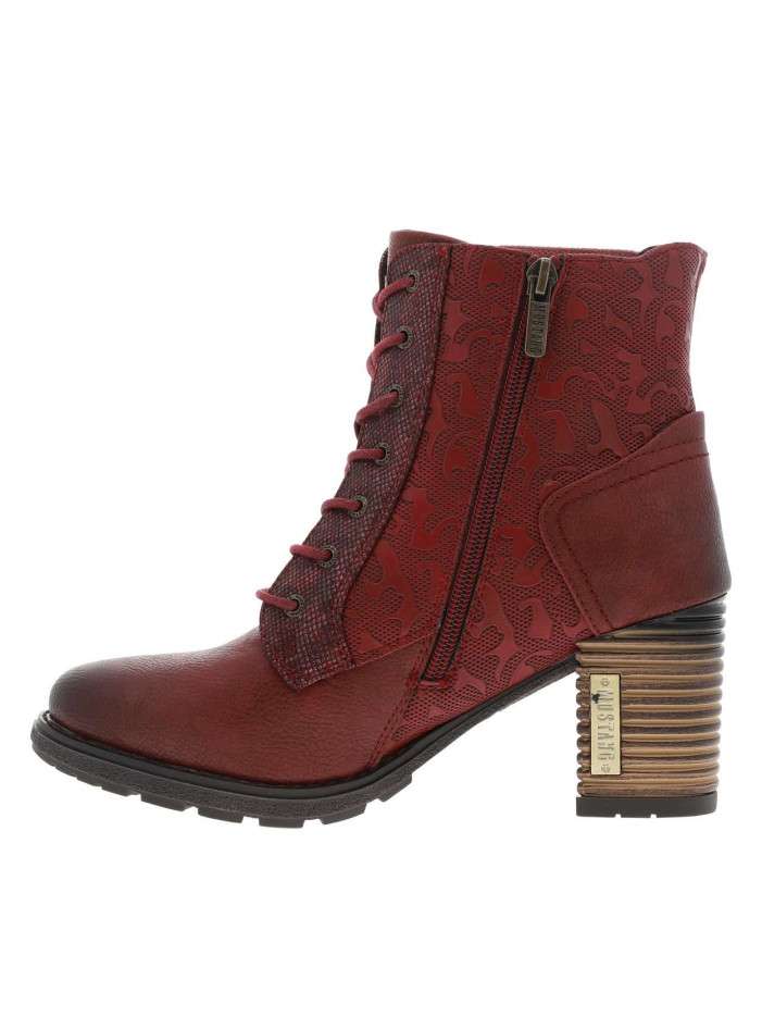 Bottines bordeaux à talon...