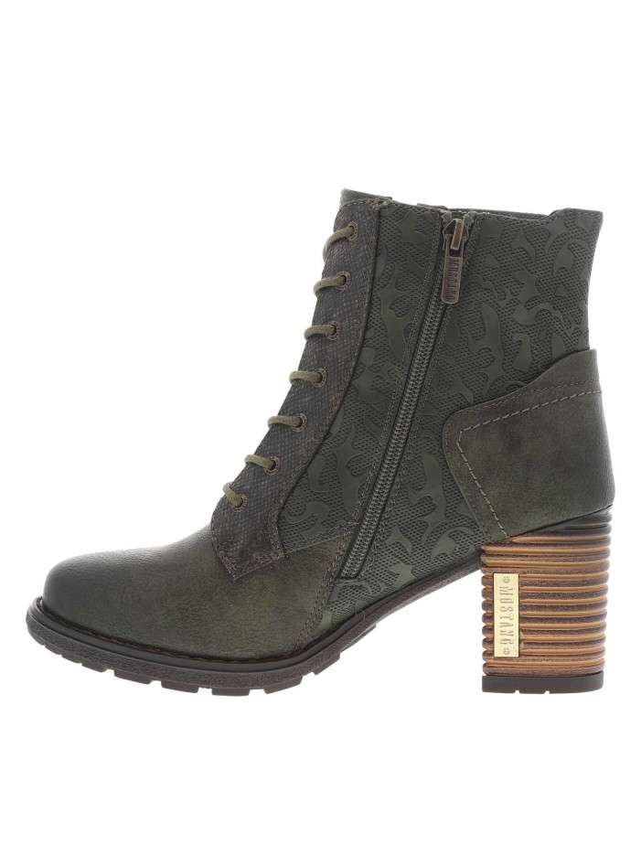 Bottines kaki à talon...