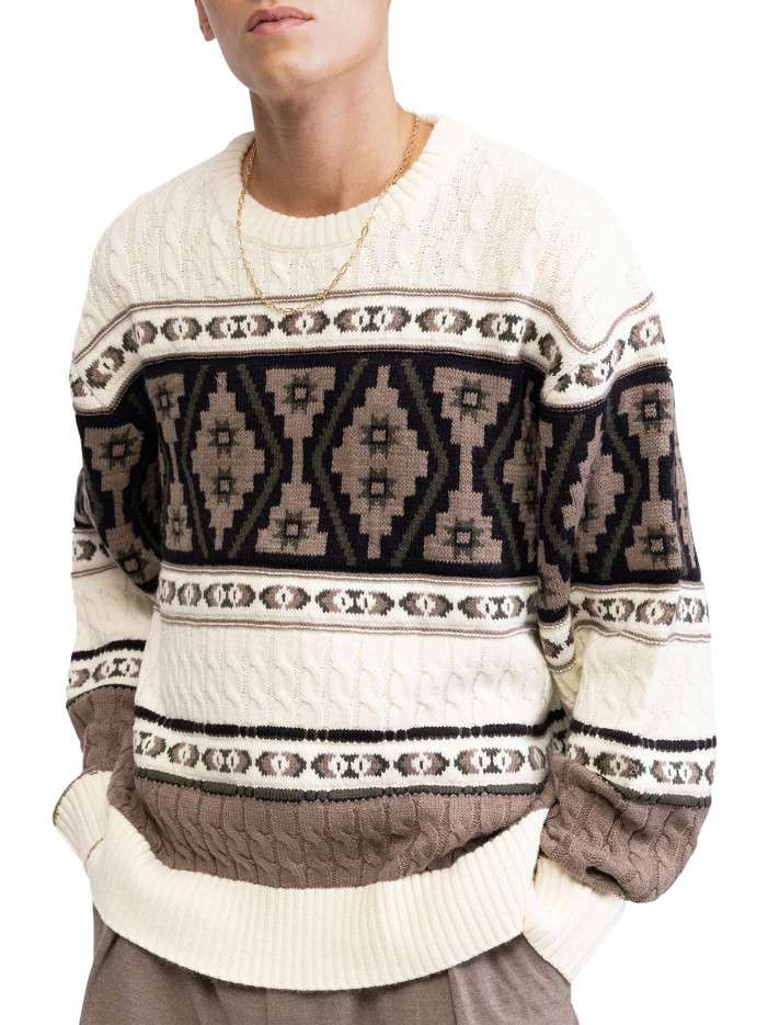 Pull multicolore en maille...