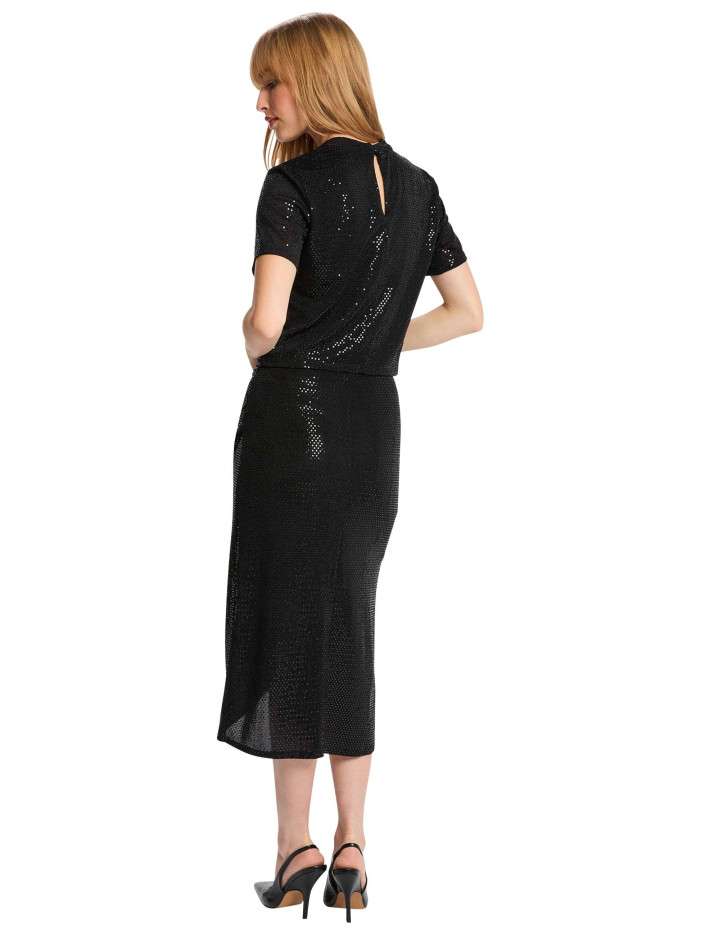 Jupe Noire Morgan De Toi - Taille 32/34 - En Coton/Jean - Mini-jupe Courte - Occasion Très Bon État