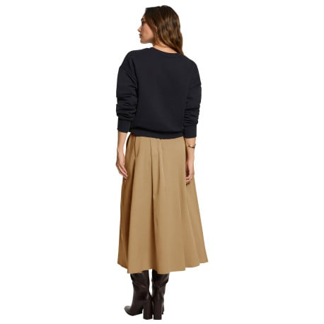 Sweat marine imprimé pourvu d'un col rond et de manches longues - Image 3