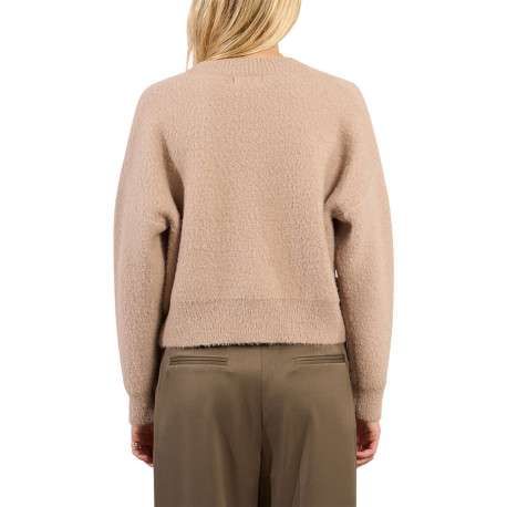 Gilet beige en maille tricotée avec un cœur imprimé et un col v - Image 2