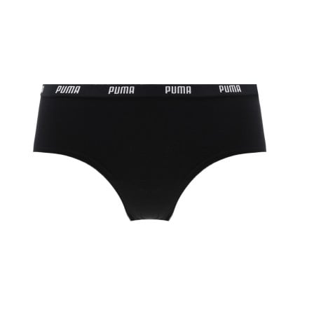 Lot de 3 slips en coton noirs bicolores avec des logos imprimés