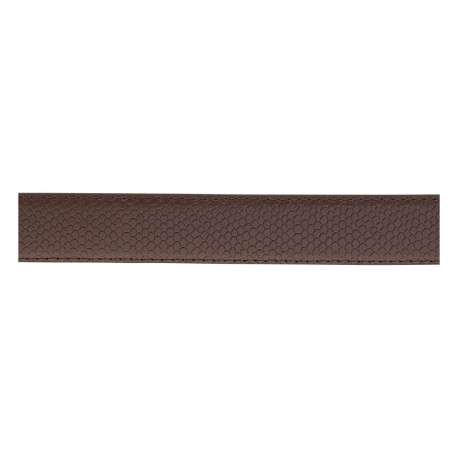 Ceinture en cuir marron unie avec boucle à ardillon brillante - Image 3