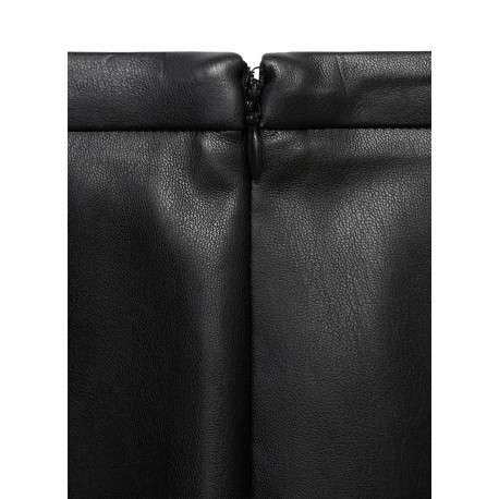 Jupe longue noire en simili cuir pourvue d'une fermeture zippée - Image 2