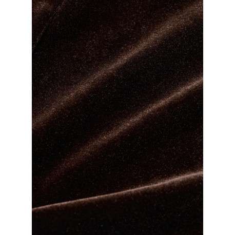 Pantalon marron en velours satiné fluide pourvu d'une coupe ample - Image 2