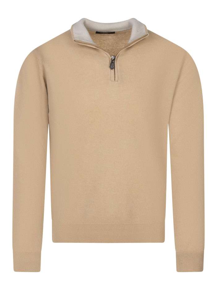 Pull laine cachemire taupe...