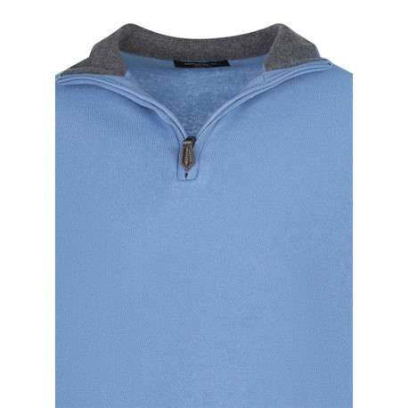 Pull laine cachemire ciel uni col camionneur et une coupe adjusted fit - Image 3