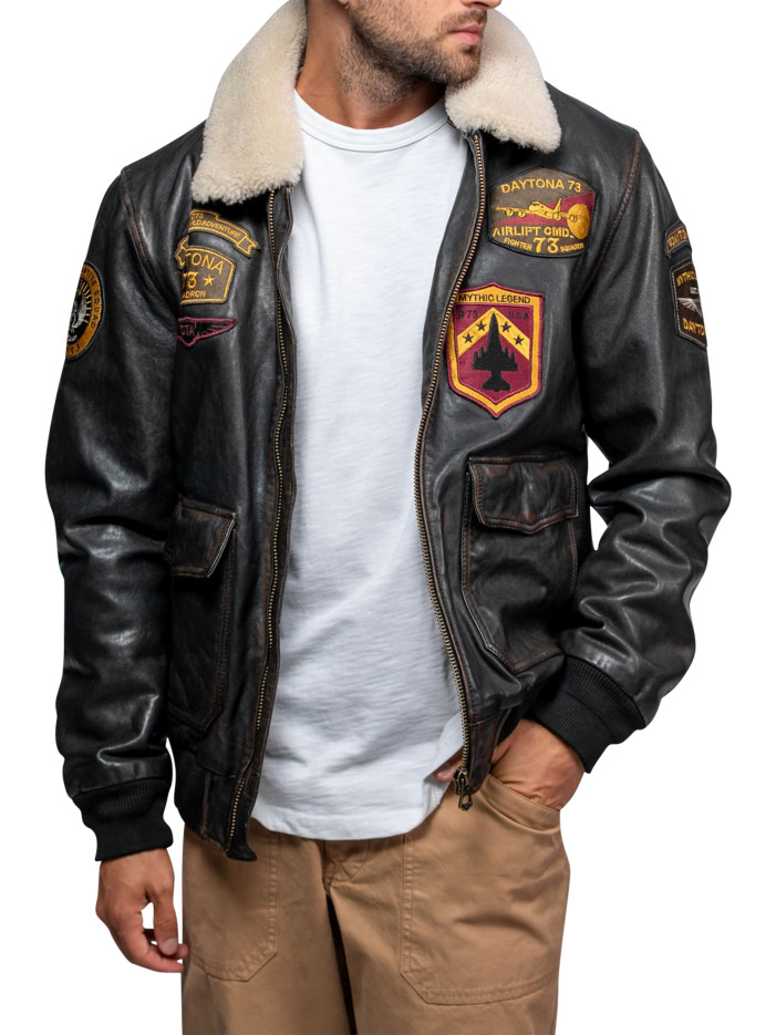 Blouson en cuir en cuir...