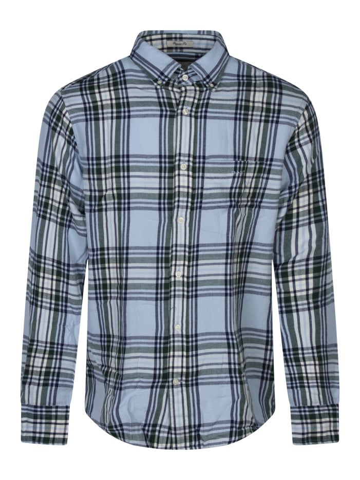 Chemise en coton ciel à...