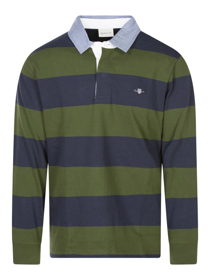 Polo en coton marine et...