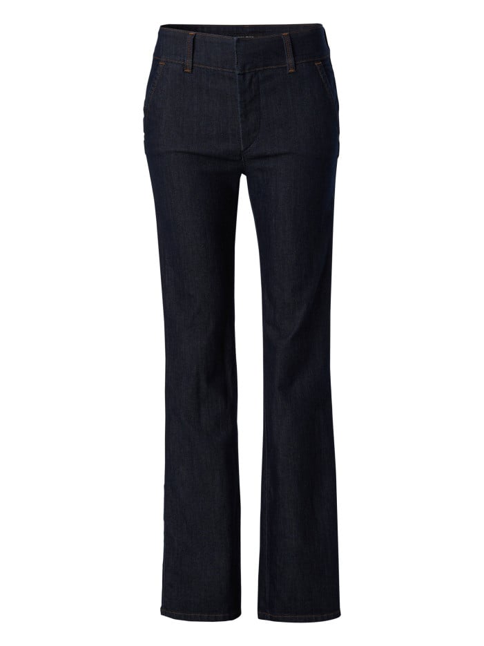 Jean en coton brut uni avec...