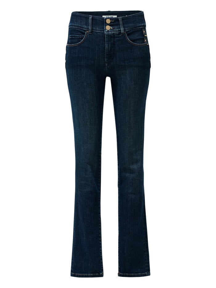 Jean en coton indigo uni...