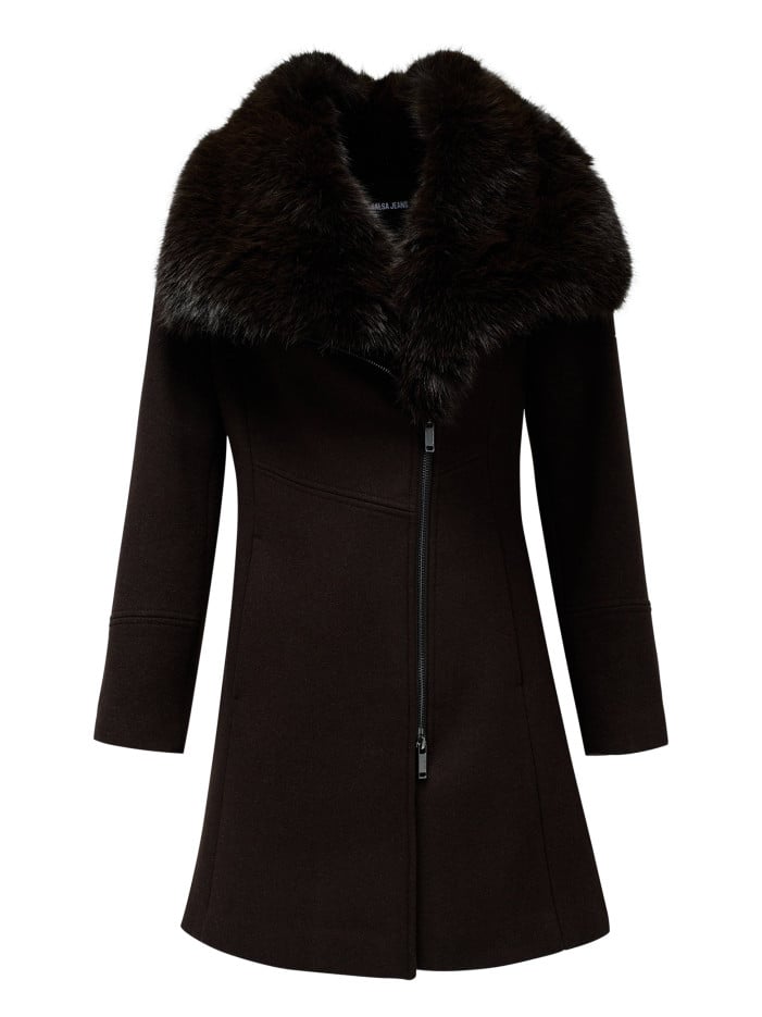 Manteau en laine mélangée...