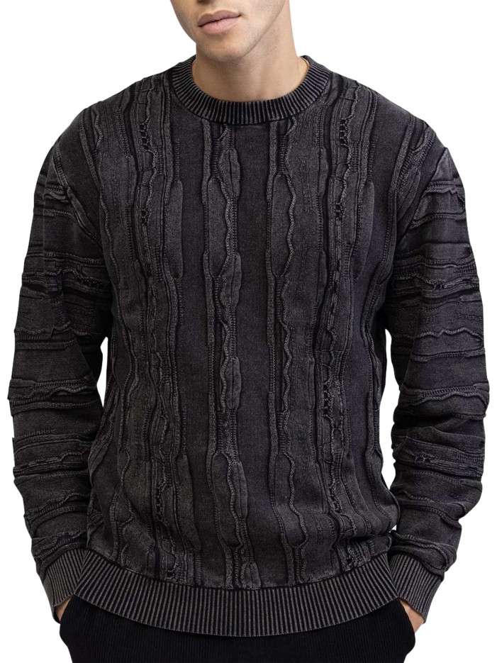 Pull en coton noir pourvu...